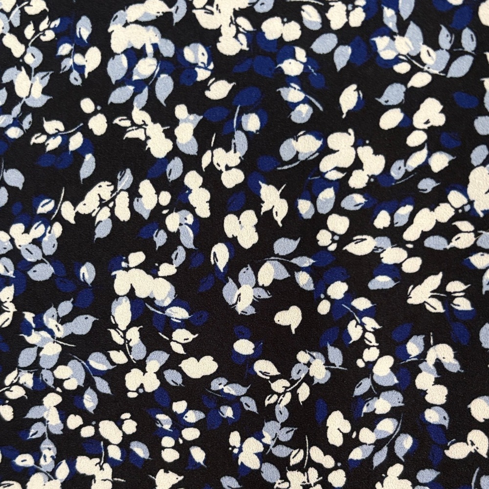 Calvin Klein Navy and White Patterned Blouse - Picture 4 of 7